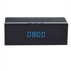 Reloj despertador con altavoz Bluetooth y cámara espía Full HD 1080P Wifi